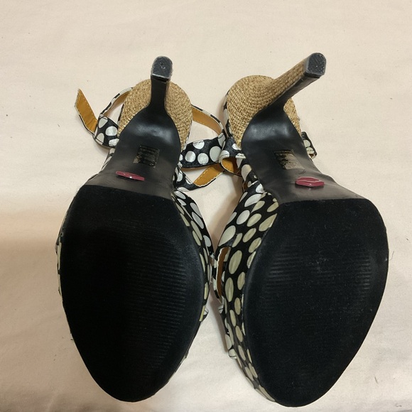 Promise Black & White Polka Dot High Heel Shoes - Picture 6 of 9